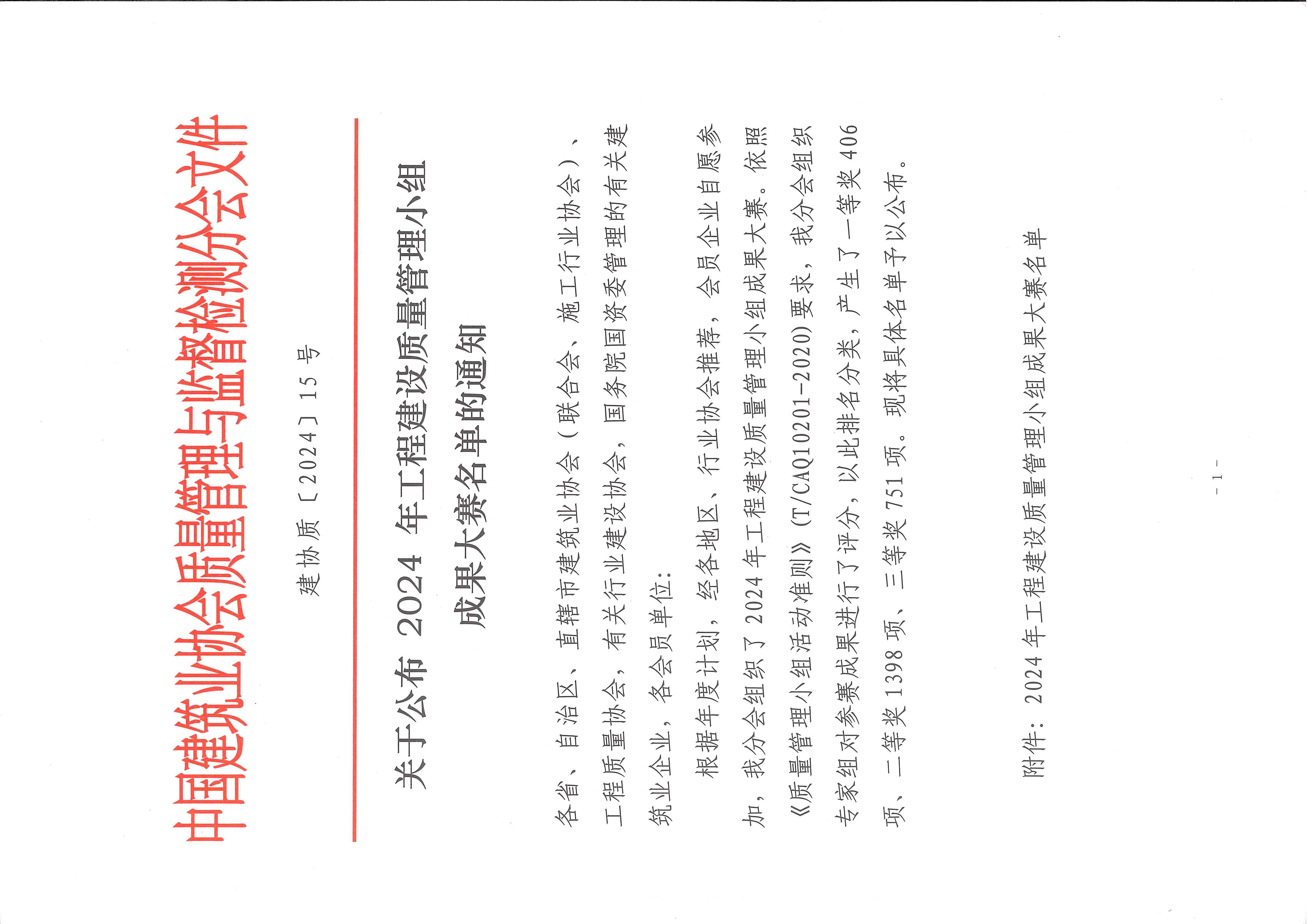 贊！科建建設全國QC成果榜上有名